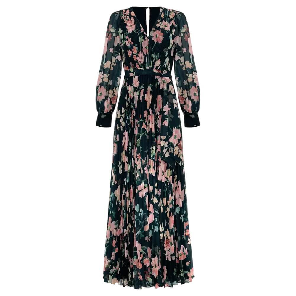 Phase Eight Rosa Floral Teal Maxi Dress 